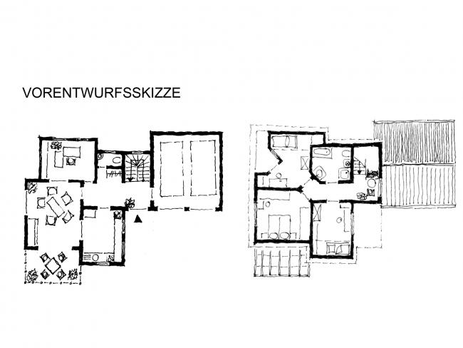 Neubau unterkellertes Wohnhaus in Hanglage