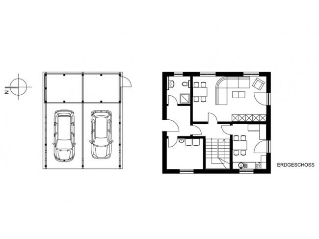 Neubau Wohnhaus mit Doppelcarport